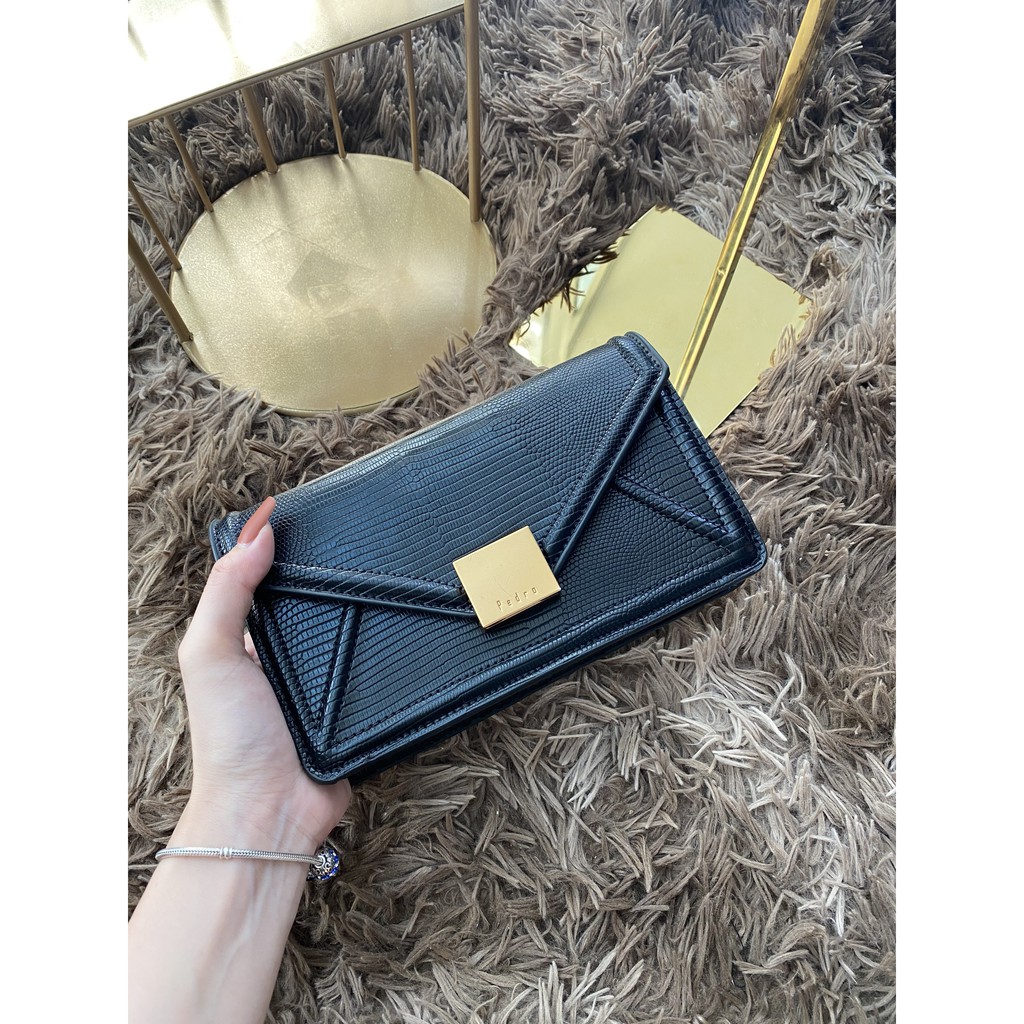 Túi Công Sở Đẹp, Túi Mang Kiểu Dáng Bì Thư Hiện Đại Trẻ Trung Dây Xích Pha Da, Ảnh Chụp Thật