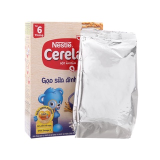 Bột ăn dặm Nestle Cerelac lúa mì - Gạo lức & sữa mẫu mới