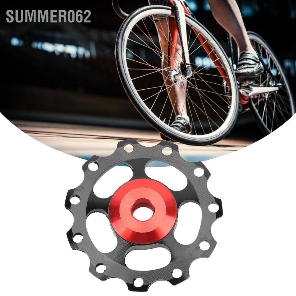 Summer062 Mountain Bike Guide Wheel Durable Lightweight Bearing Anode Sturdy Aluminium Alloy 11 Tooth Rear Derailleur Pulley