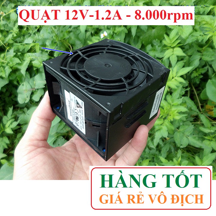 Quạt siêu mạnh 2 động cơ 12v - 1.8A - 22w đường kính 8cm