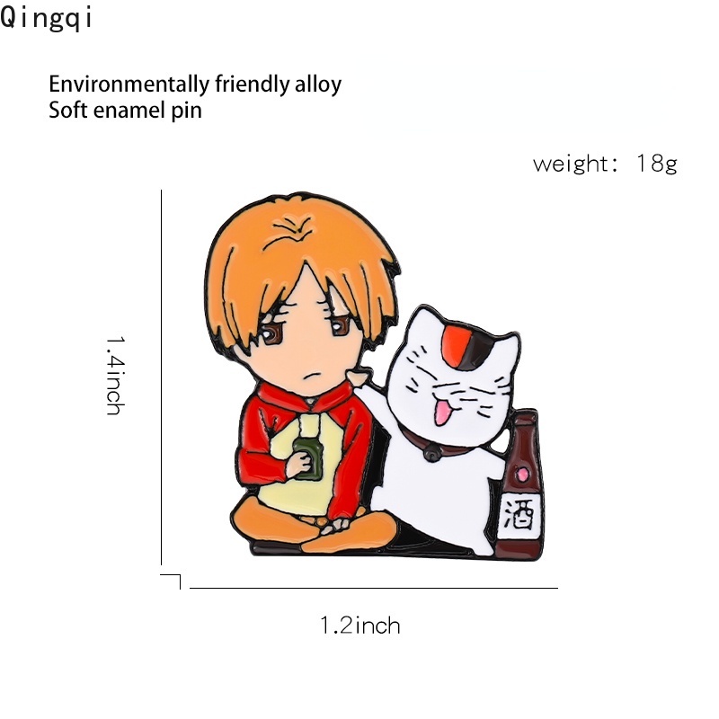 Ghim cài áo Miss Zoe hình nhân vật Takashi Maneki Neko Nyanko Sensei Madara trong Natsume Yuujinchou