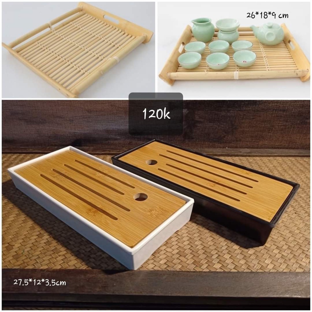 Khay trà có khay đựng nước