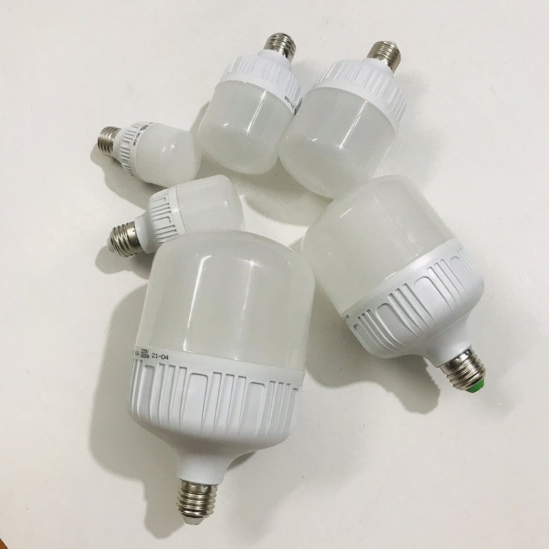 Bóng đèn led bulb trụ kín nước tốt bền 10w 15w 20w 30w 40w 50w siêu sáng, led búp tròn đui e27 tiết kiệm điện