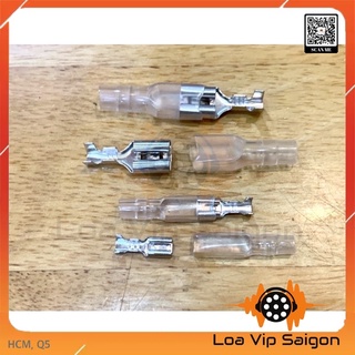 [5 BỘ] Đầu Cos kết nối cọc loa ( 6.3mm+chụp cao su, 2.8mm+chụp cao su)