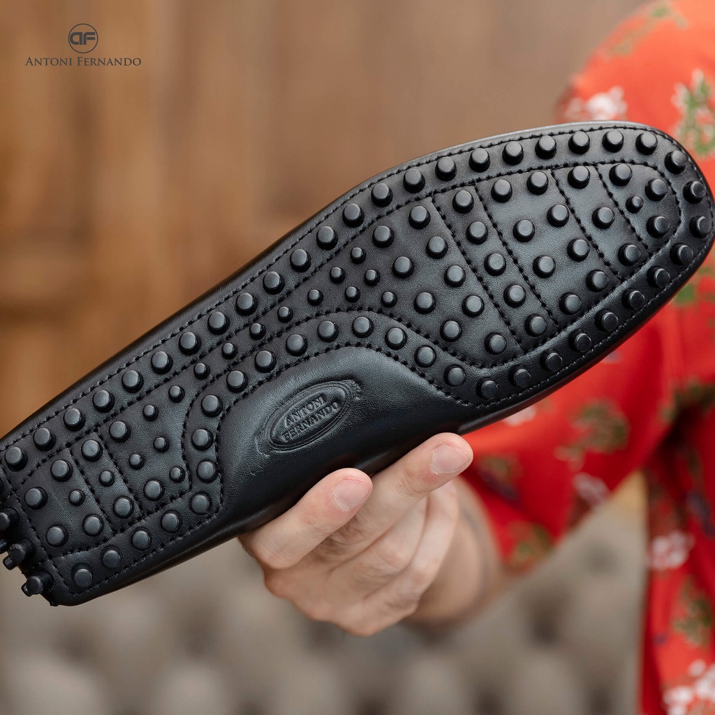 Giày lười nam cao cấp da bò mềm thương hiệu Antoni Fernando AF4020