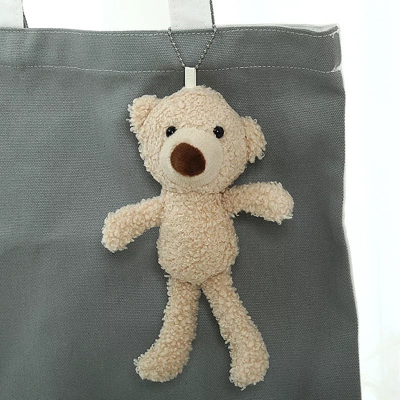 Gấu Bông xù Treo Balô Phụ Kiện Móc Khóa Siêu Cute