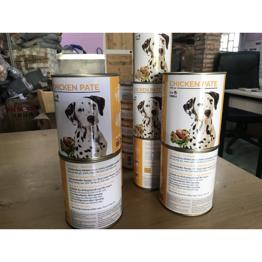 Pate cho chó làm từ thịt gà tươi Hello Dog Chicken Pate {BÁN BUÔN + FREESHIP} Pa tê cho chó 850 gram