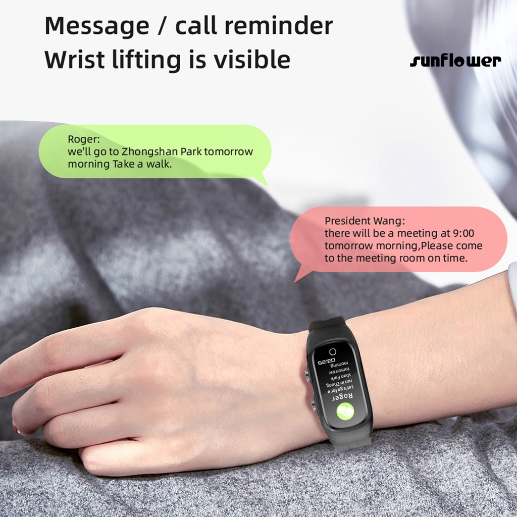 Đồng Hồ Thông Minh n8 bluetooth Đa Năng Theo Dõi Sức Khỏe Bằng Hợp Kim Kẽm 0.96 inch Kèm Tai Nghe tws