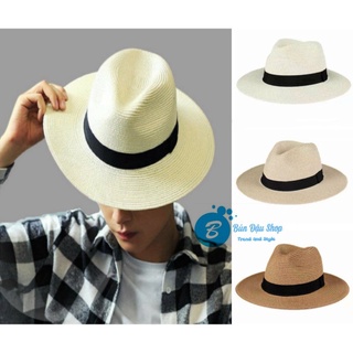 Mũ Phớt Cói Panama Unisex| Mũ cói đi biển thời trang nam nữ