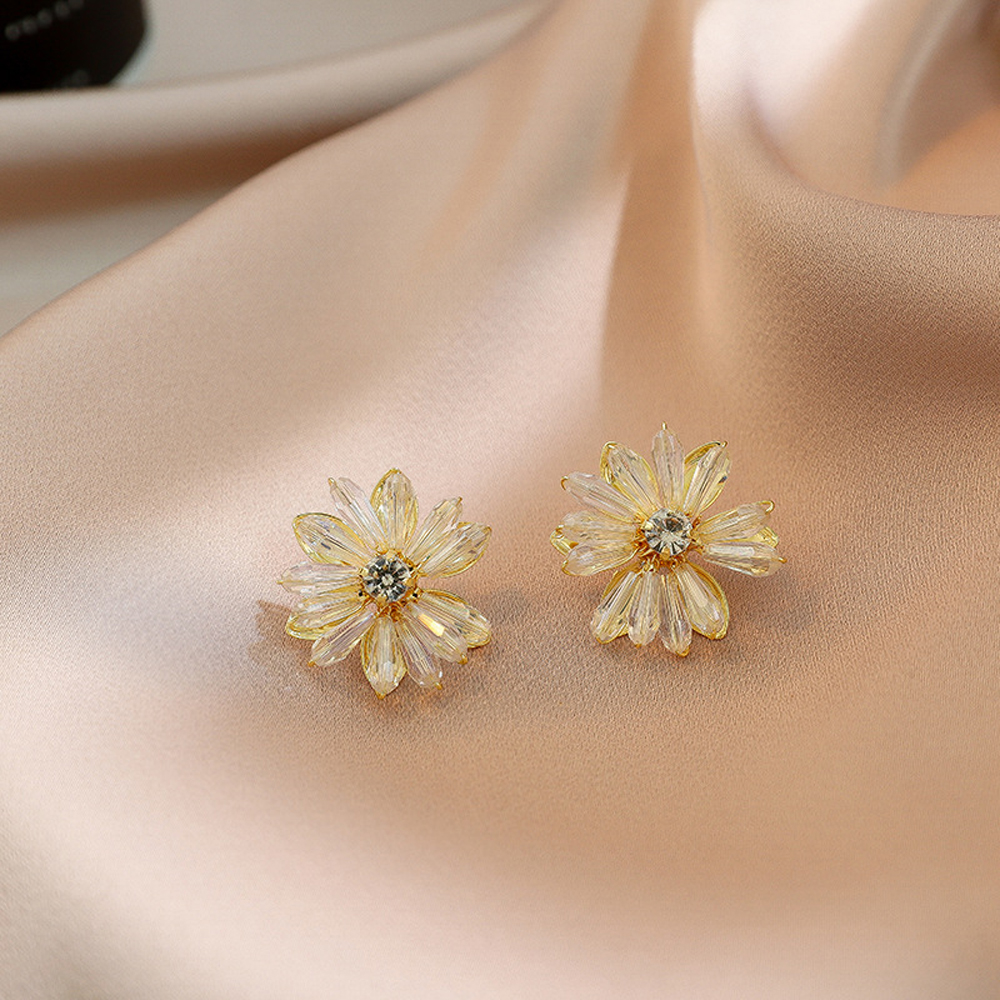 Khuyên Tai Hình Bông Hoa Đính Đá S925