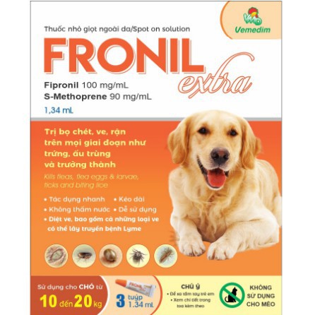 1 ống nhỏ gáy fronil extra cho chó(phòng ngừa,diệt ve rận)