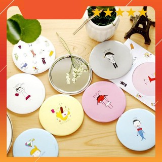 Dqt19 - gương mini ❤️ freeship ❤️ gương mini hàn quốc 2020 + sticker trang trí gương