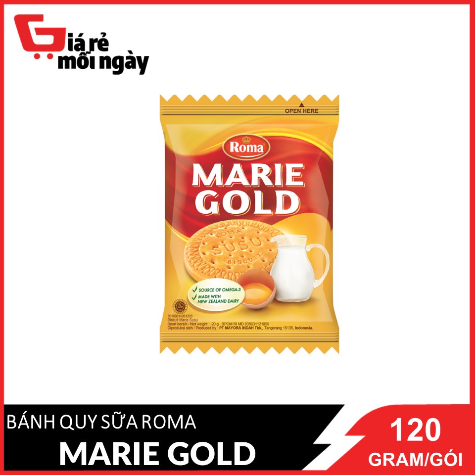 Combo 2 Bánh quy sữa Roma Marie Gold 120gX2