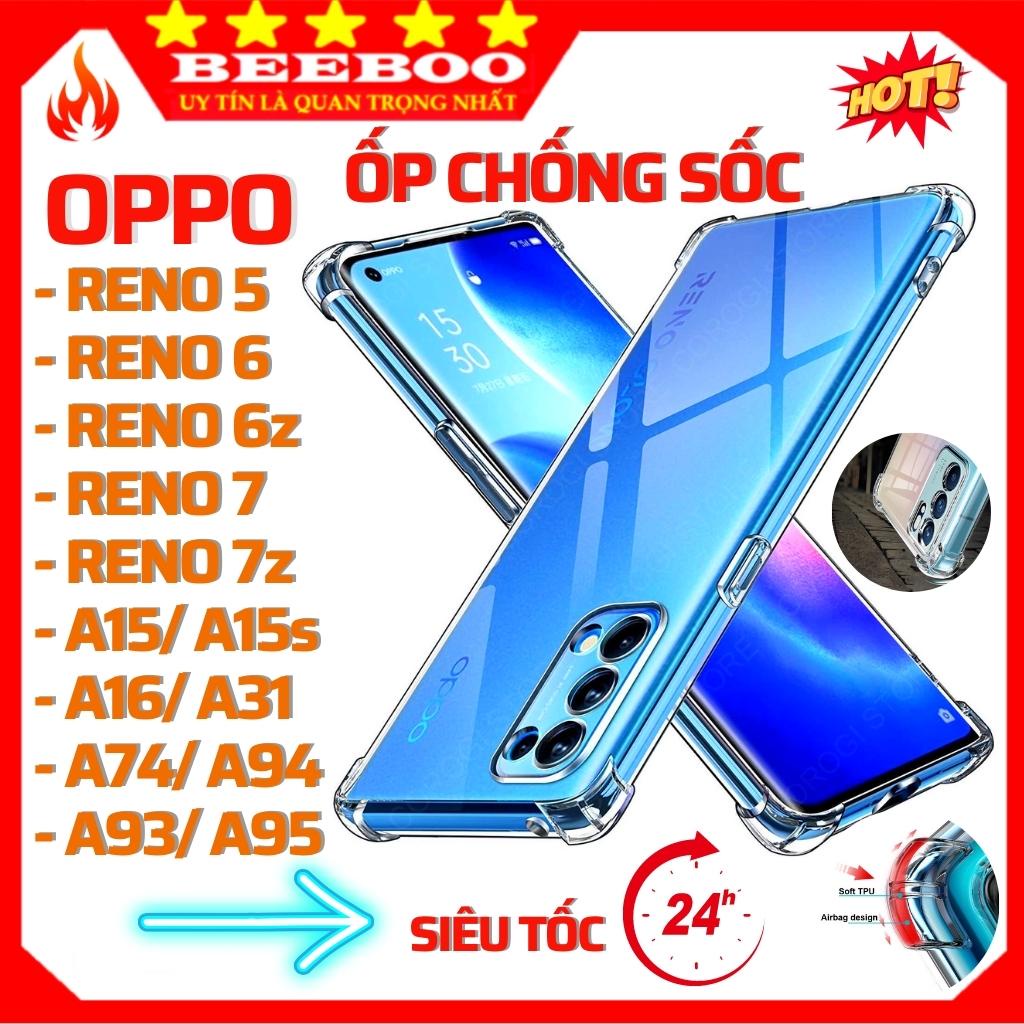 Ốp lưng Oppo A15/A15s/A16/A31/A57/A76/A74/A93/A94/A95/A96/Reno 5/ 6/ 6z/ 7/ 7z  - Trong chống sốc -Bảo vệ Camera