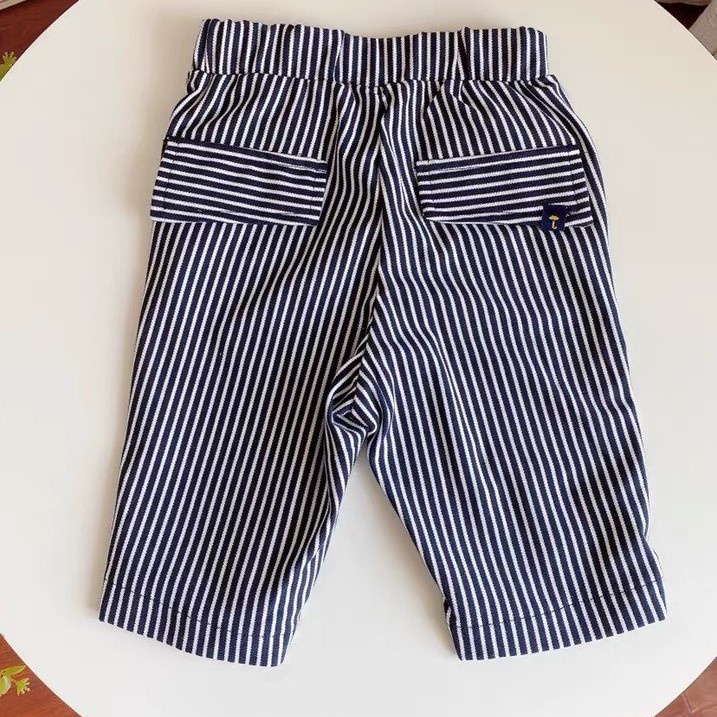 Quần short M..M kẻ sọc navy cá tính Nga Fish Q6K0