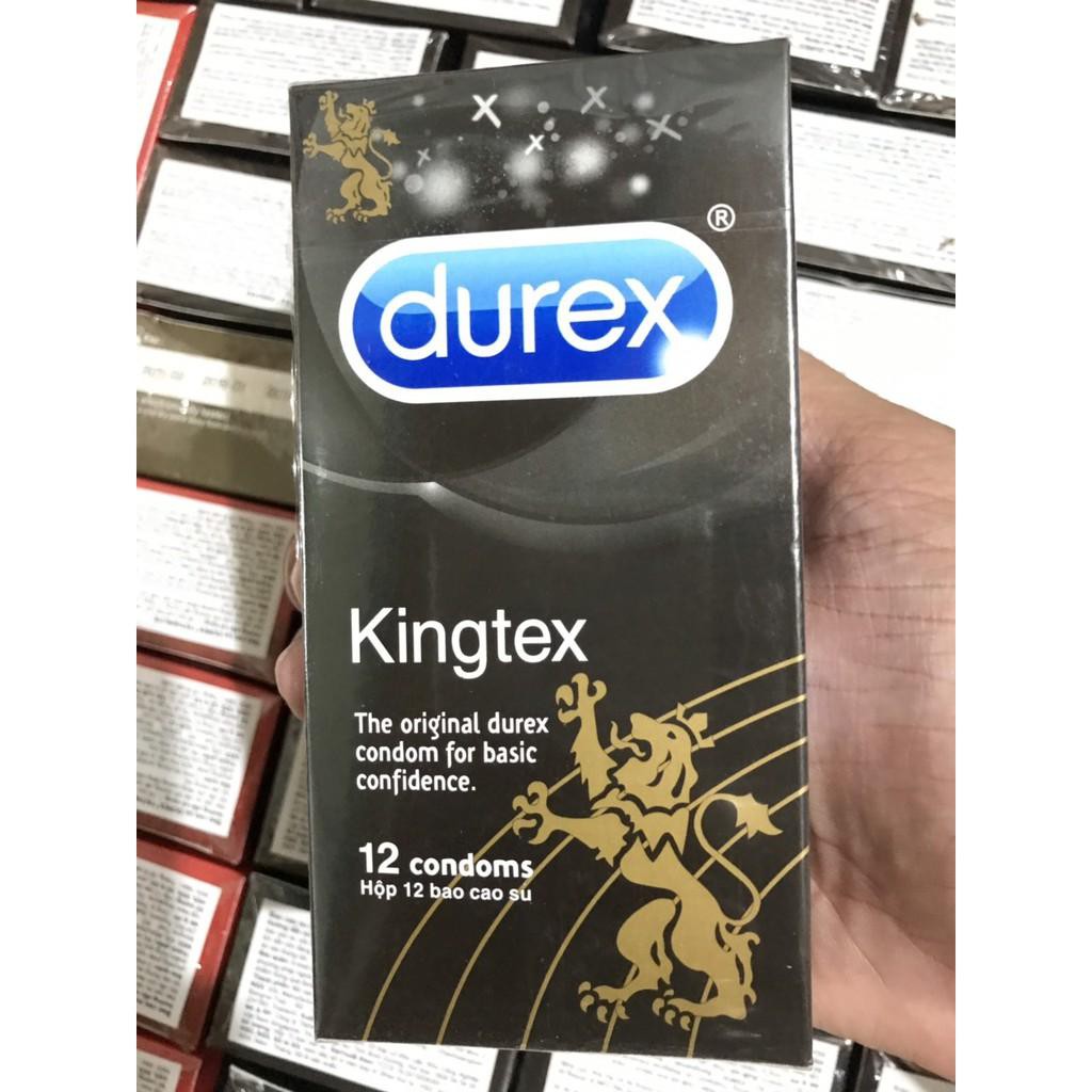 Bộ 2 hộp Bao cao su Durex Kingtex 12 Chiếc tặng 2 BCS 6 bi Xmen