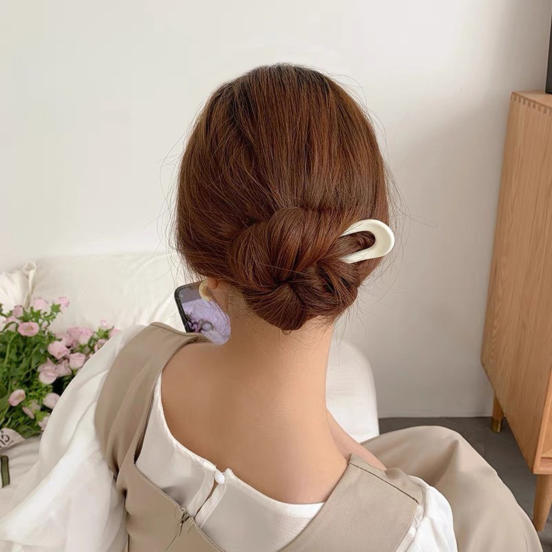 Trâm cài tóc phụ kiện tạo kiểu tóc nữ hình chữ màu kẹo ngọt pastel hot trend KC55 JOLY