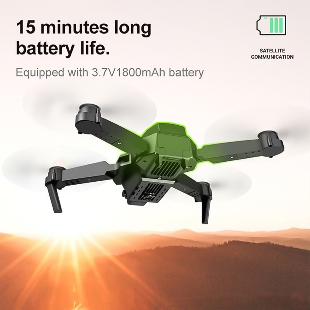 Flycam E88 mini giá rẻ có điều khiển từ xa drone 4k , 2 camera 4K, pin 1800mah
