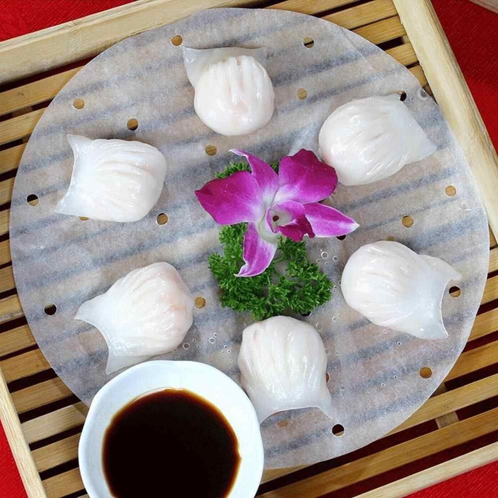 100 tờ Giấy nến đục lỗ Congnghegiadung, Giấy nến tròn lót xửng hấp, nồi chiên không dầu, hấp bánh bao, Giấy nến tròn