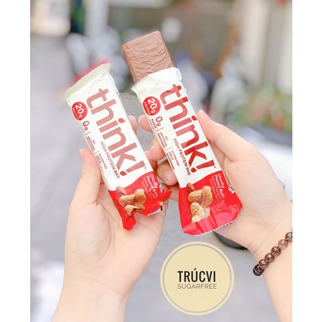 Thanh Protein Bar không đường Think!( gymer, eat clean, keto, tiểu đường)