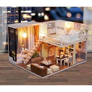 [Thanh lý] Mô hình gỗ tự lắp ráp DIY Penthouse