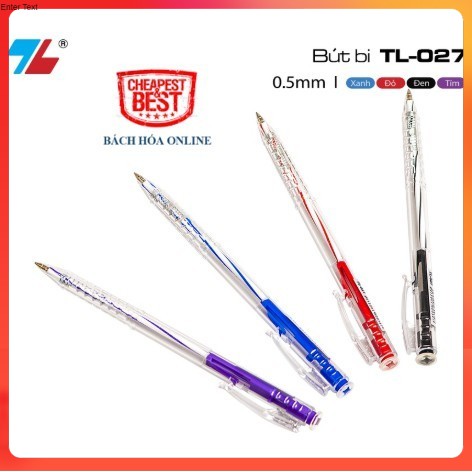 Bút Bi Thiên Long TL-027 Ngòi 0.5mm cam kết hàng công ty