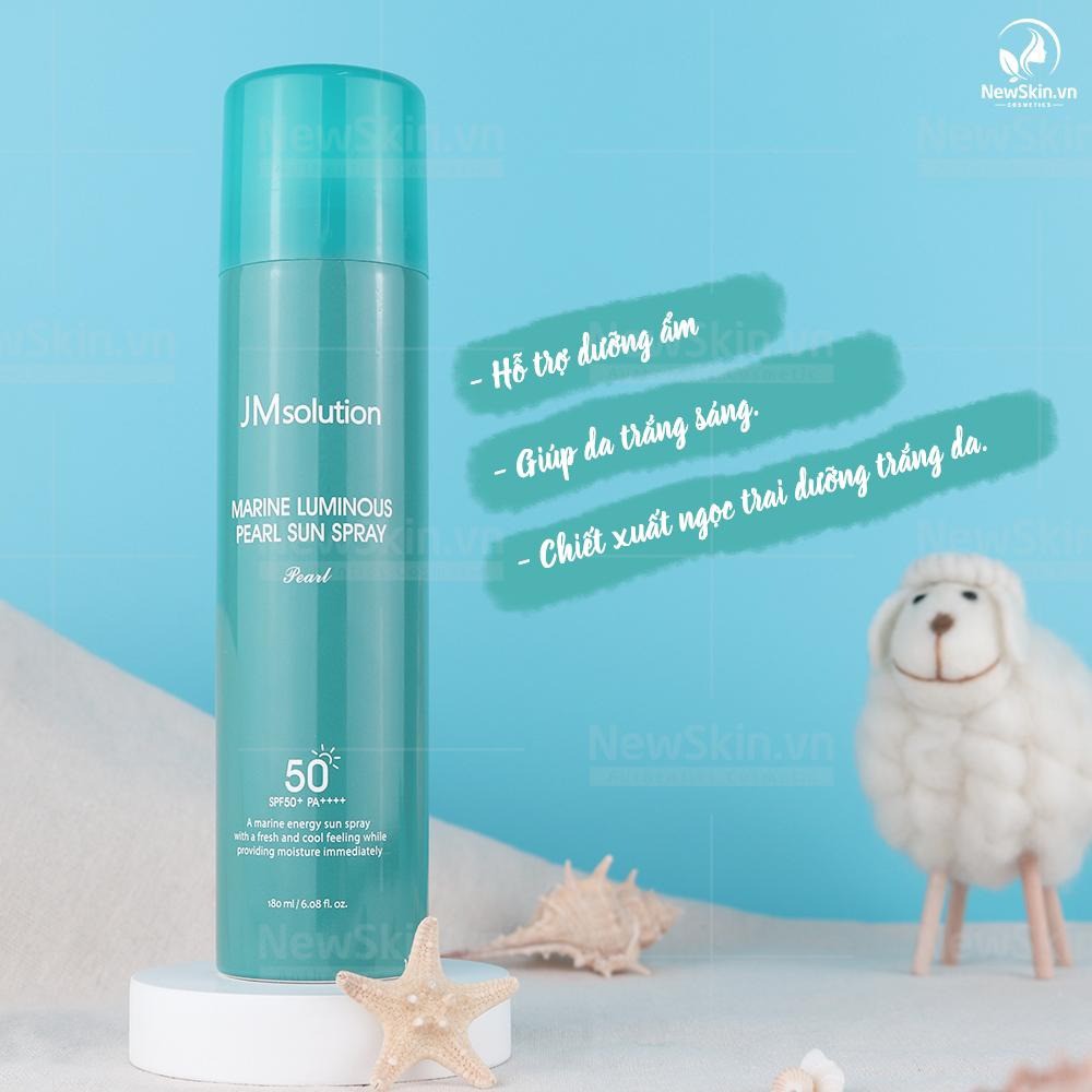 XỊt chống nắng Jm Solution Marine Luminous Pearl Sun Spray 180ml (chai xanh)