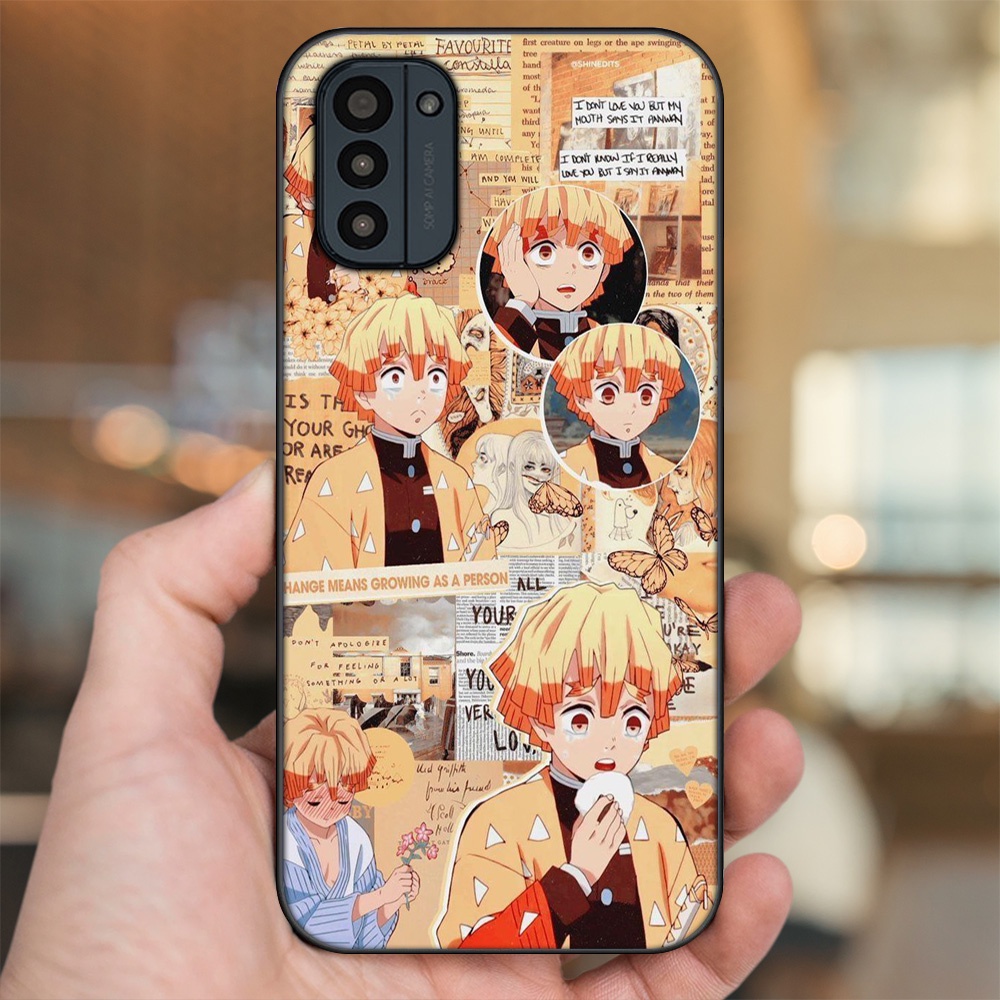 Ốp lưng Nokia G21 viền đen in hình Zenitsu Kimetsu no Yaiba