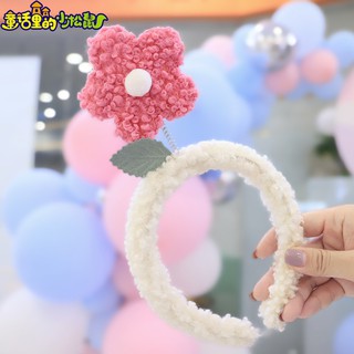 Băng đô bờm cài tóc bông hoa nhún BD20