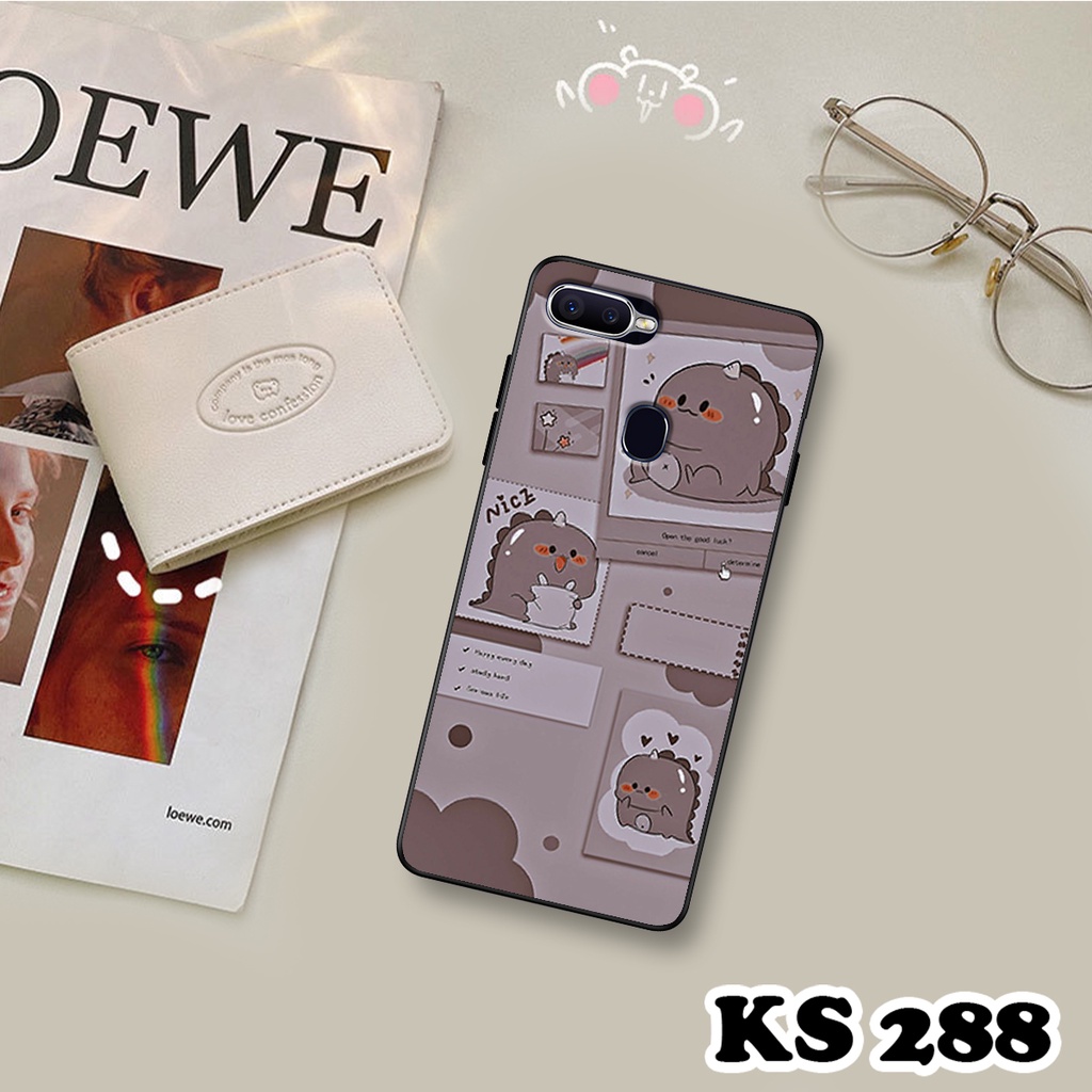 Ốp lưng Oppo F5 - Oppo F5 Youth - Ốp in hình khủng long DinoCute - Lưng nhám viền TPU