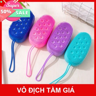 D64 Bông tắm silicon massage tạo bọt