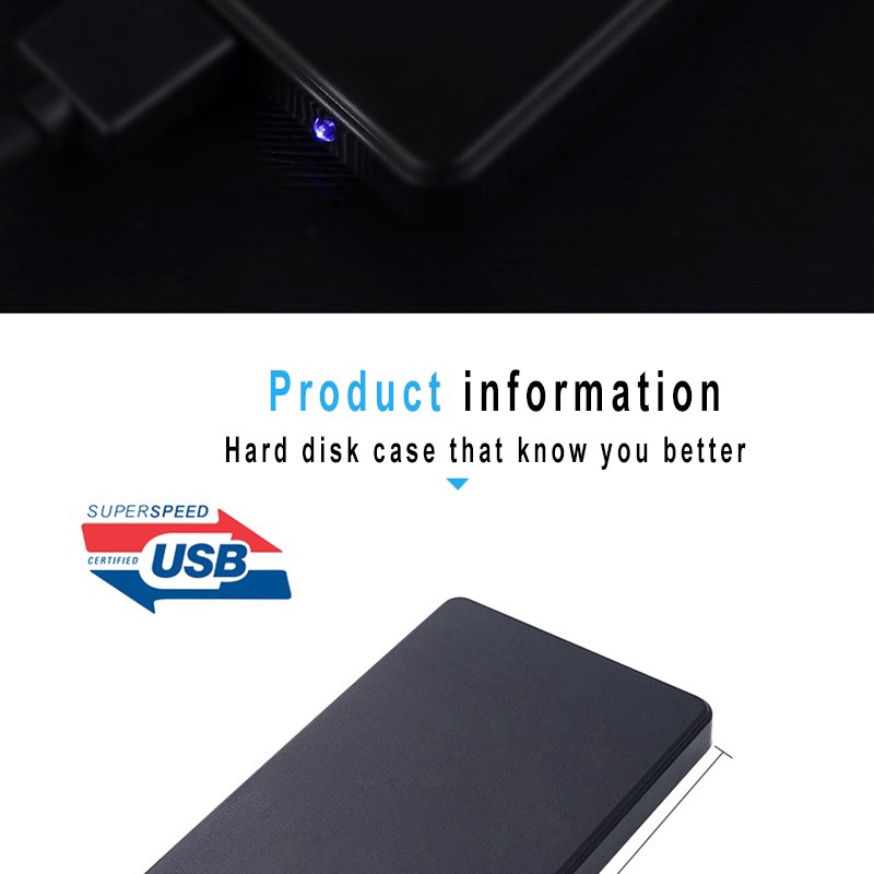 1 Hộp Bảo Vệ Ổ Cứng Ngoài 2.5 Inch Hdd Ssd Sata Sang Usb 3.0