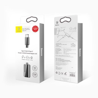 Adapter l40 baseus chuyển cổng type-c sang audio 3.5mm + type-c
