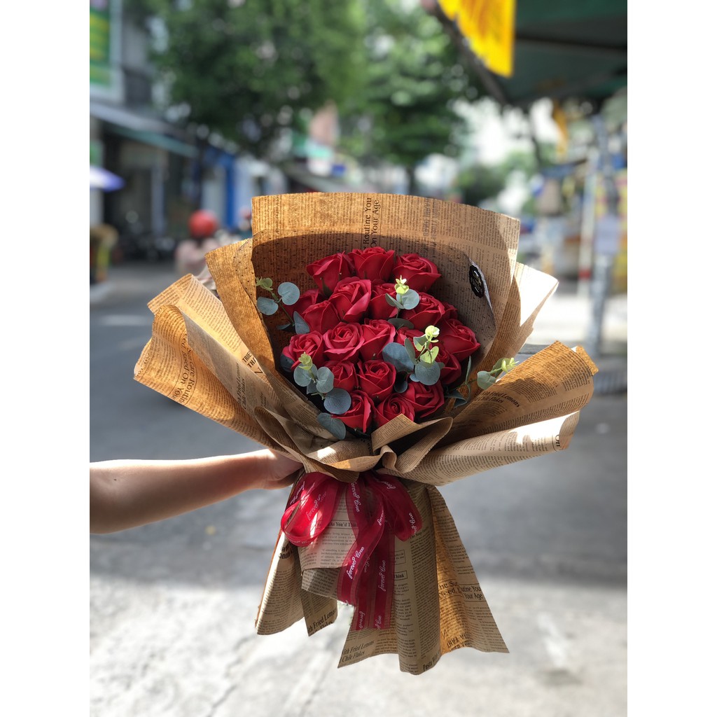 Bó 20 hoa hồng sáp thơm màu đẹp khó phai, lưu hương lâu thích hợp làm quà tặng sinh nhật, 8/3, 20/10- Giá sỉ khi mua sll