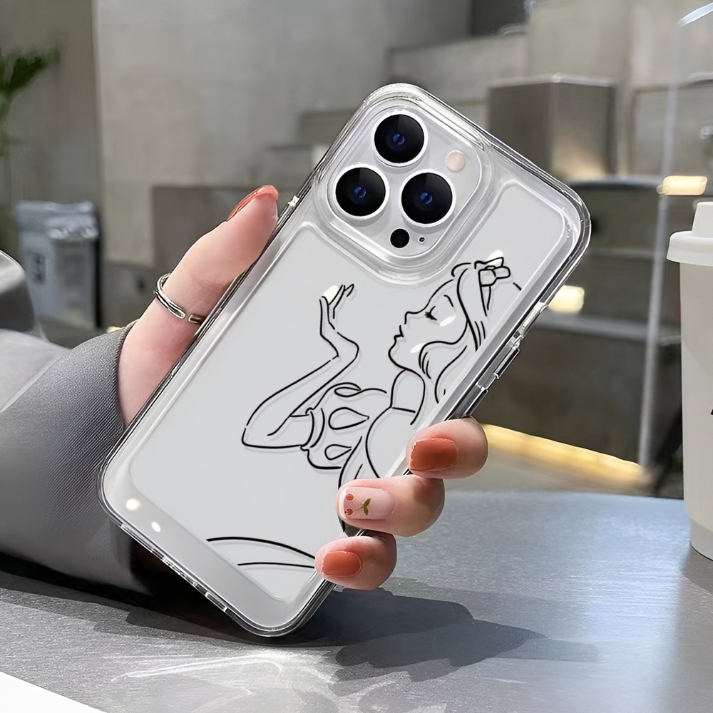 Ốp Điện Thoại Trong Suốt In Hình Công Chúa Không Gian Cho iphone 14ProMax 14Plus 13 11 12 7Plus X XR