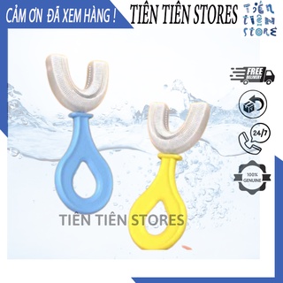 Bàn chải đánh răng cho bé TIÊN TIÊN STORE 2 chữ u chất liệu Silicon chịu được lực cắn, cho bé từ 2 tuổi - 6 tuổi