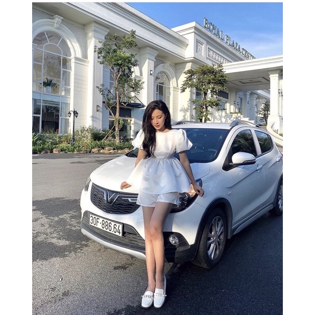 [Mã FATHANG5 giảm 10K đơn 50K] SET ÁO BABYDOLL NƠ LƯNG KÈM SHORTS TRẮNG