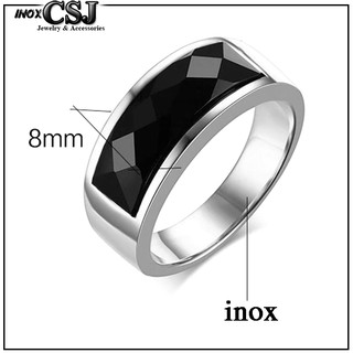 Nhẫn đá đen yên ngựa cao cấp