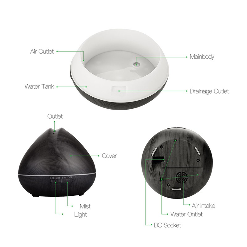 Máy tạo ẩm CKEYIN JS063 550mL phun sương lọc không khí