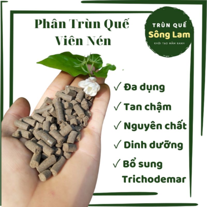 5kg Phân Trùn Quế Ép Viên (Trùn Quế Viên Nén)