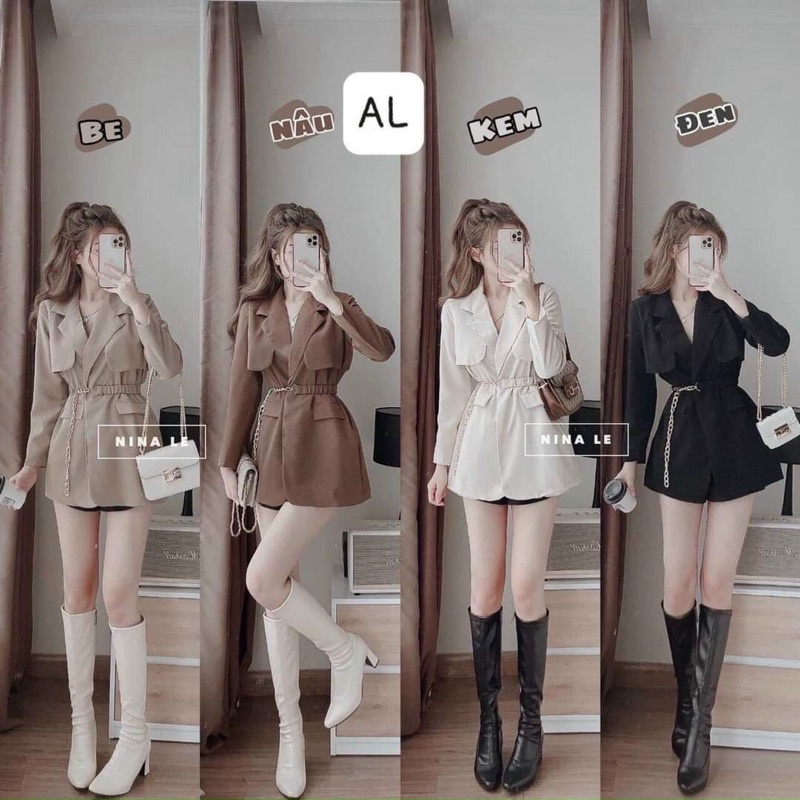 Áo blazer nữ khoác dài tay ĐEN SX03, Áo vét nữ sang xịn.