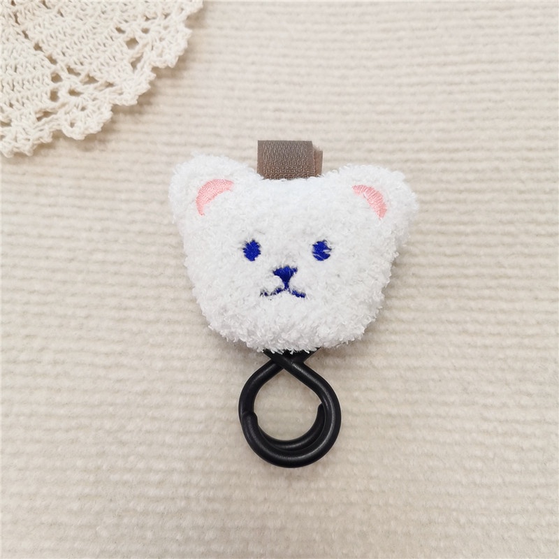 Móc Treo Đồ Gắn Xe Đẩy Em Bé Thêu Hình Đầu Gấu Phong Cách Hàn Quốc