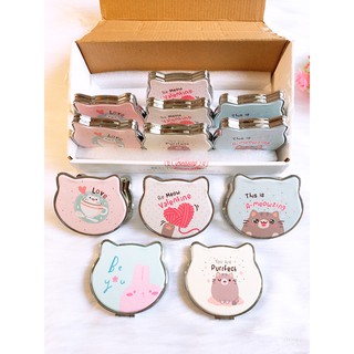 Gương mini 2 mặt Hàn Quốc hình mèo kute, tiện dụng, dễ dàng mang đi ở bất cứ đâu. Mã 1025109