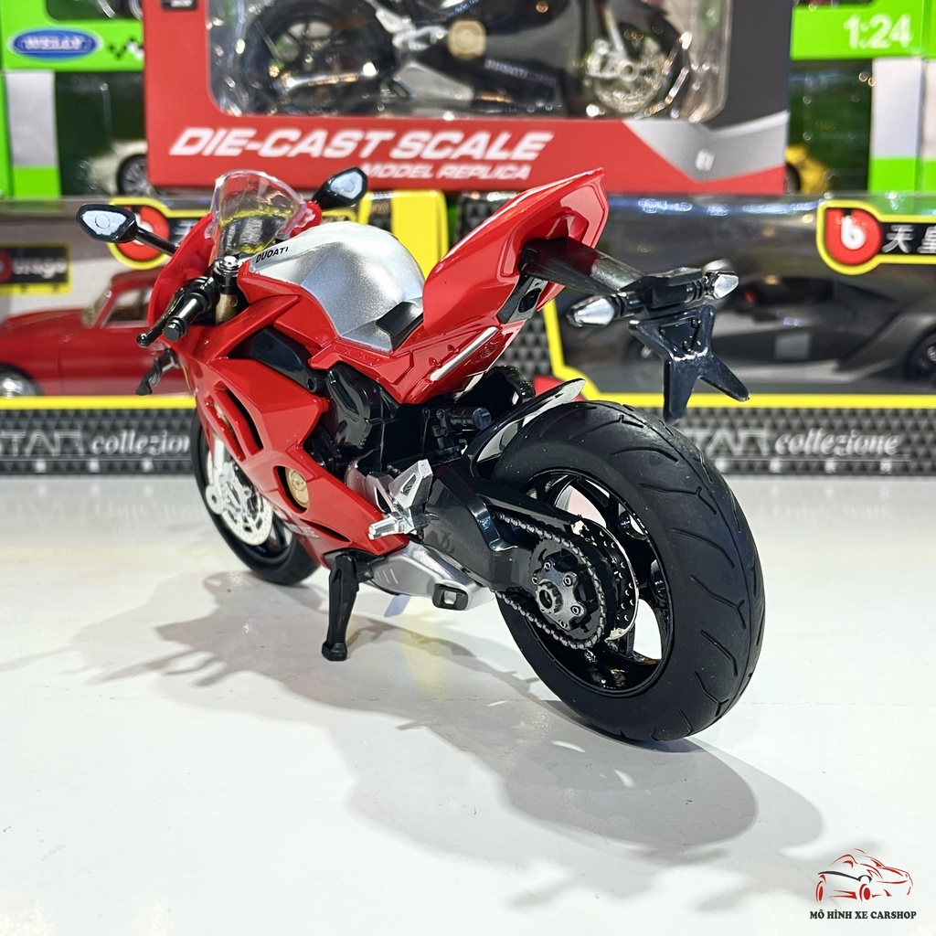 Mô hình xe Ducati V4s Corse tỉ lệ 1:12 HUAYI MODEL 2 màu