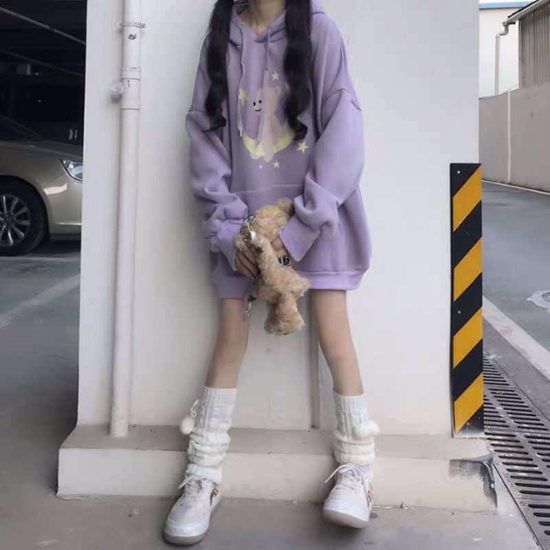 (ORDER NHANH) ÁO HOODIE TÍM NỮ ẤM ÁP ĐÁNG YÊU MÙA ĐÔNG | BigBuy360 - bigbuy360.vn