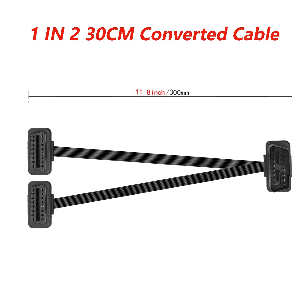 Dây Cáp Chuyển Đổi OBD 1 Sang 2 OBD2 16 pin Dài 30cm 60cm Kèm Công Tắc OBD Cho Xe Hơi