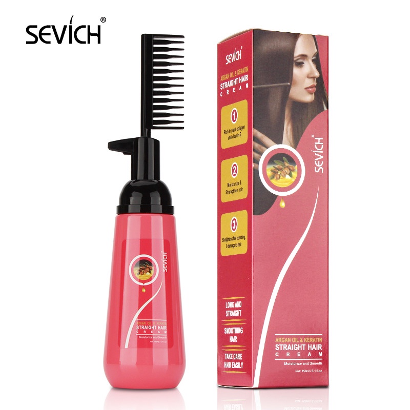 Kem Duỗi Tóc Lược Duỗi Tóc Keratin 150Ml Dầu Argan Làm Thẳng Tóc Vĩnh Viễn (S-ZFG01)