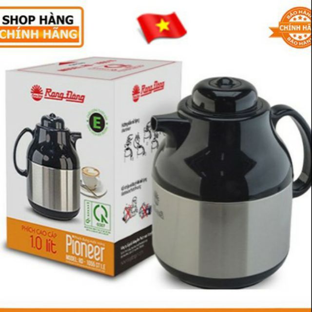 Bình thủy 1 lít inox có lọc trà Rạng Đông