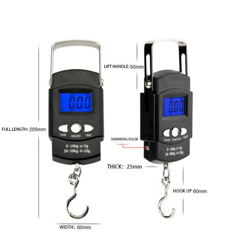 Cân điện tử cầm tay màn hình LCD 110lb/ 50kg
