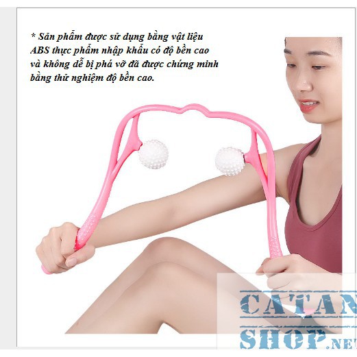 Cây U massage Cổ,Vai ,Gáy, Dụng cụ matxa Giãn cơ bắp - Thanh gậy Con Lăn Mát Xa Dãn Cơ Gym Yoga
